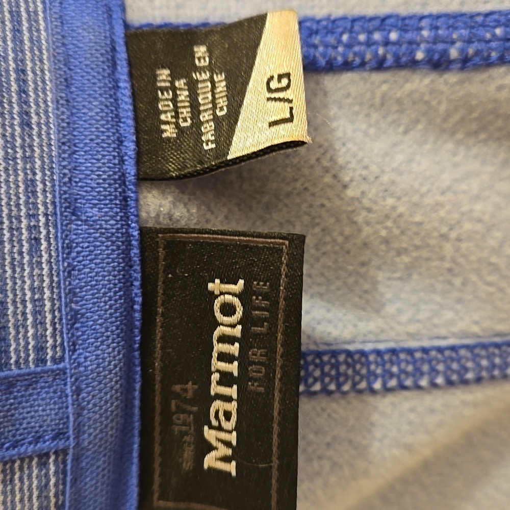 Marmot blue fleece lined jacket Sz L - Picture 9 of 11
